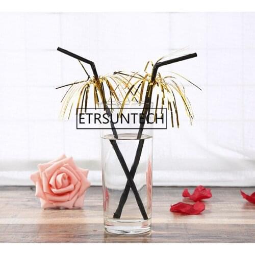 5000pcs Wedding Drinking Straws Firework Cocktail Straws Disposable Tassel Straws Kids Birthday Party Drink Straws