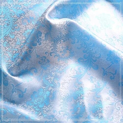 90cmx100cm Pteris peony style silk jacquard tapestry satin jacquard fabric Cloth bedding patchwork tissue home Textile Sewing