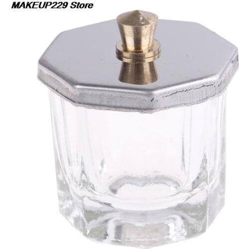Acrylic Nail Crystal Glass Dappen Dish Bowl Cup With Cap Liquid Powder Manicure Nail Art Tools Acrylic Powder Liquid Cups