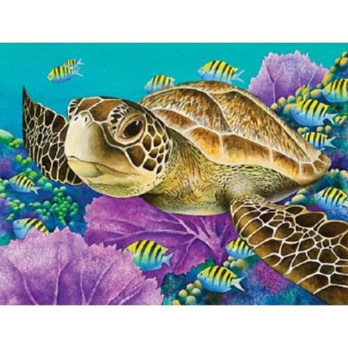 Kexinzu Full Square Round Drill 5D DIY Diamond Painting "Animal Turtle" 3D Embroidery Cross Stitch Mosaic Home Decor Gift YW