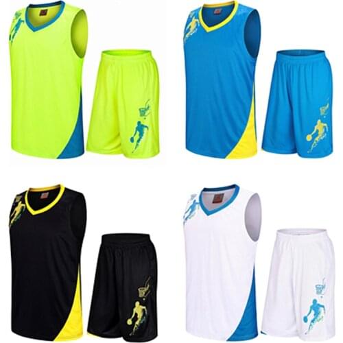 Basketball Jerseys set Men Children Sleeveless Basketball T shirt Uniforms Sport Kit Quick Dry Men Sports Clothes