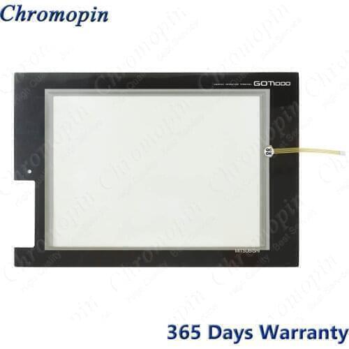GT1675M-VTBD Touch Screen Glass Panel Digitizer for Mitsubishi TP-3821S1/AST-104A Touchscreen and Protective Film Front Overlay