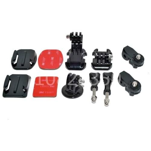 For Sony HDR-AS30V AS15 20 100V Action for GoPro Hero 4/3+/3/2 5 6 Camera Adapter Base Adhesive Mount Set