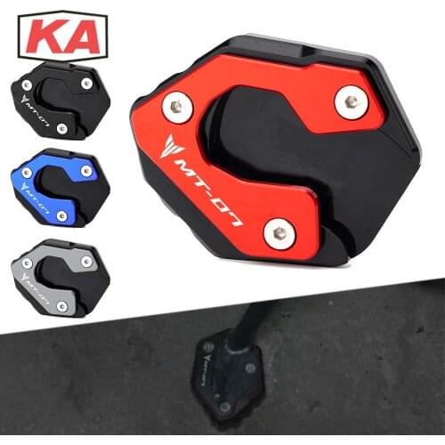 For Yamaha MT07 MT 07 MT-07 2014-2019 2018 2020 New Motorcycle Kickstand Side Stand extension Enlarge Plate Pad With Logo MT-07
