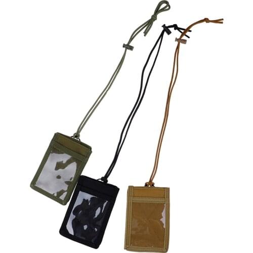 HOT SALE ID Card Holder Army Fan Tactical ID Card Case Patch Neck Lanyard and Credit Card Organizer