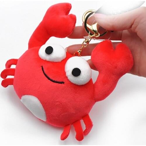 Red Crab Animal Dolls 13CM Baby Plush Toys High Quality PP Cotton Children Pocket Pendant Plush Toys Send Kids Gift