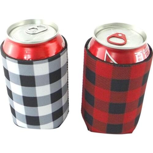 Fast shipping Neoprene Can cooler Sleeve Beverage With Bottom Beer Cup Cover Case Bottle Cup Holder Drinkware