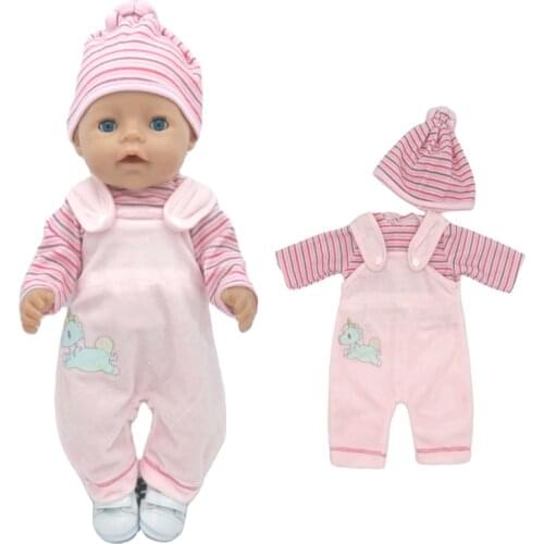 Fit for 43cm baby doll clothes down coat and tight pants for 18" girl doll jacket children doll toys wear