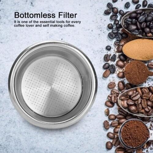 58mm Double Layers Single/Double Doses Filter Basket Semi-Automatic Coffee Machine Bottomless Handle Filter