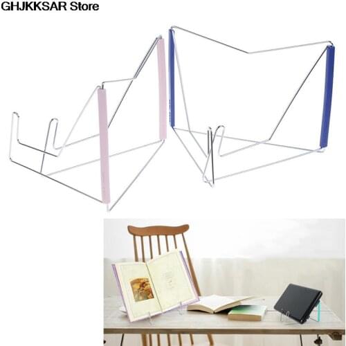 Sturdy, Stainless Steel compact Hands Free Folding Tablet Book Reading Holder Stand Bracket Rack
