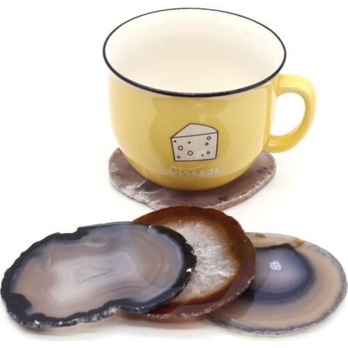 Natural Stone Spacers Exquisite Irregular Grey Agates Slice For Coaster Nail Palette Jewelry Display Utensils Accessory