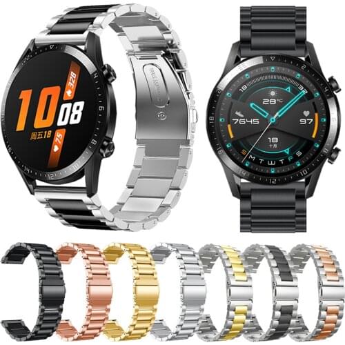 20mm 22mm Metal Strap for Huawei Watch GT/GT 2/GT 2e/GT 2 Pro Stainless Steel Watchbands for Samsung Galaxy Watch 3 Active 1/2