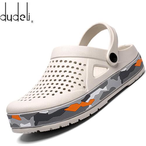 Band Men Sandals Black Garden Casual Aqua Clogs Hot Male Summer Slides Flip Flops Beach Swimming Shoes Mens Slippers Zapatos