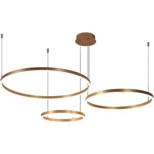 Modern designer Circle Rings Acrylic Aluminum Body LED Pendant Lights 60/80/100 luminaria Pendant Lamp For Living Room Bedroom