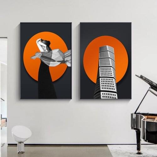 Modern Woman Canvas Painting Fashion Wall Art Print Elegant Girl Wall Poster for Living Room Bedroom Wall Pictures Decoration