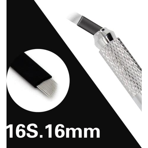 KZBOY Extremely Thin 0.16mm Microblading Needle 16S Disposable Microblades with Individually Package for Permanent Makeup