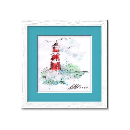 TT T C1484 seaside lamp embroidered cat cross stitch embroidery kits Top Quality Lovely Hot Sell Counted Cross Stitch Kit