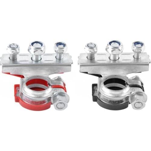 Universal Battery Wire Cable Terminals Clamps Clips Connectors Quick Release for Car Truck Moped Caravan Positive+Negative 2pcs