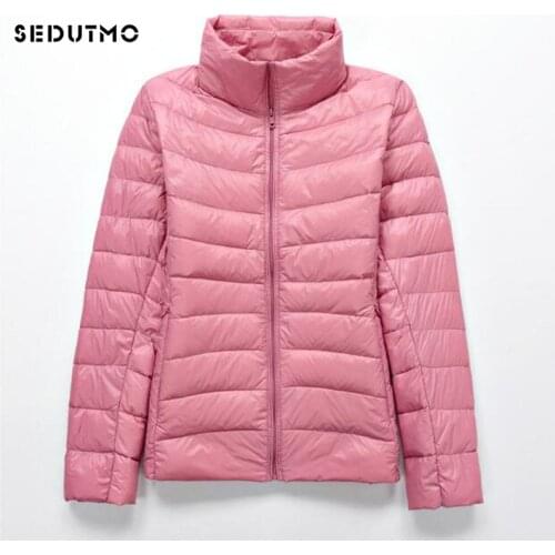 SEDUTMO Winter Ultra Light Duck Down Coat Women Plus Size 3XL Jackets Short Warm Coat Thin Spring Puffer Jacket ED340