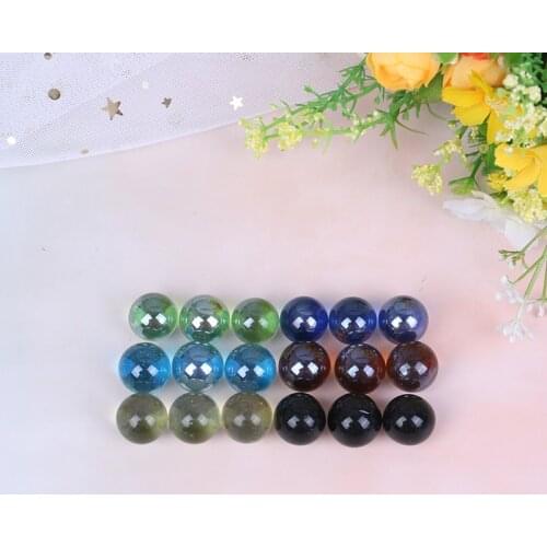 10pcs Marbles 16mm Glass Marbles Knicker Glass Balls Decoration Color Nuggets Toy Wholesale