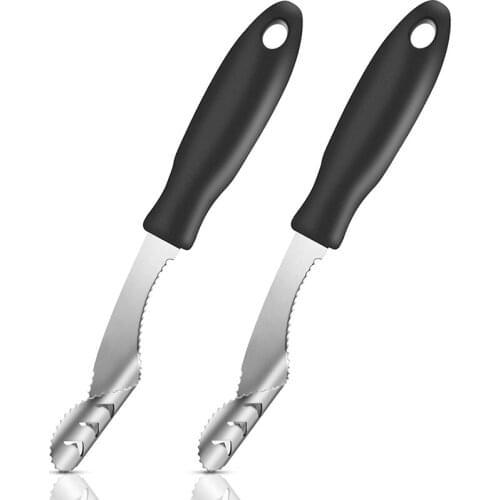 2 Pieces Jalapeno Pepper Corer Core Deseeder Stainless Steel Chili Corer Remover for Barbecue Roasting Peppers