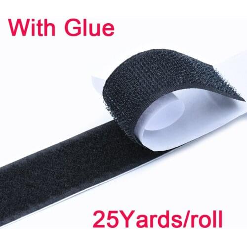 2 Rolls 25Yards Hook and Loop Self Adhesive Fastener Strong Strip Magic Tape Nylon Sticker Adhesive Tape Velcro Cable Gadget
