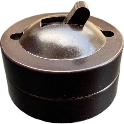 2 pcs Home decoration round surface mounted single control wall flat switch retro up and down toggle switch 6A brown