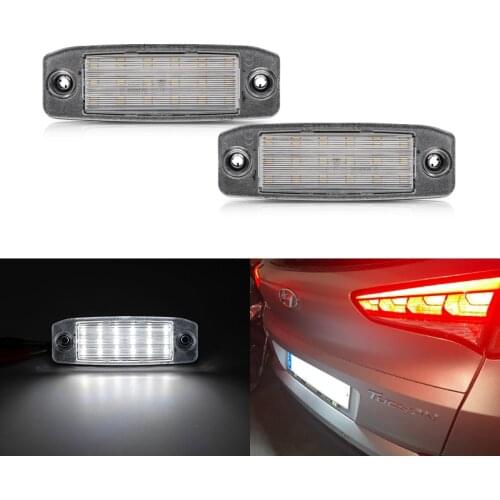 2x Fits For Hyundai Tucson 2005 2006 2007 2008 2009 SMD White Canbus Rear Led License Plate Lights Lamps