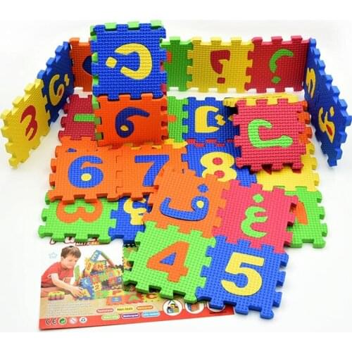 36Pcs 9.089.0cm Environmentally EVA Foam Puzzle Arabic Play Mat Puzzle Floor Mats Baby Carpet Pad Toys Learn Letters