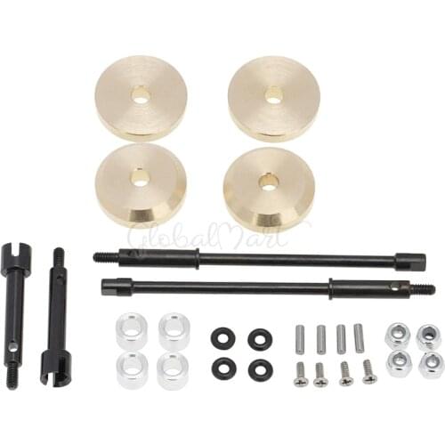 4mm Widen Heavy Duty Wheel Hub Combiner CVD Joint Drive Shaft for 1:24 1/24 Axial SCX24 90081 RC Crawler Car Upgrade Parts