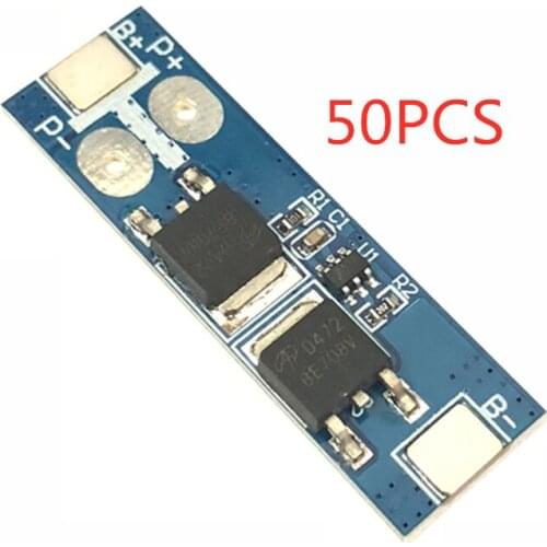 50PCS 3.2V lithium iron phosphate protection board single section 1 string 3.7V battery anti-overcharged and discharged 12A