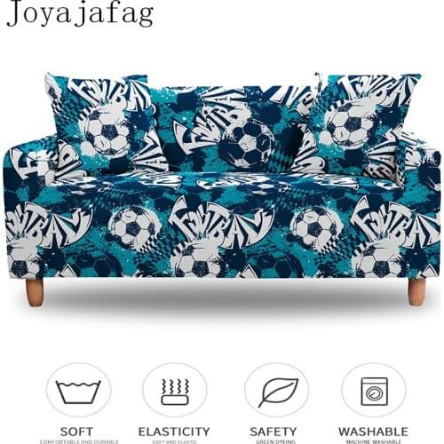 Abstract Football Printing Sofa Covers For Living Room 1/2/3/4 Seater Stretch Couch Cover Washable Dust-proof Elastic Slipcover