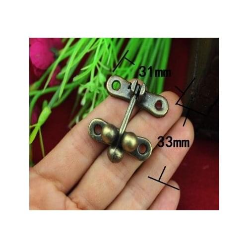 Antique antique vintage style Decorate Jewelry Gift Wooden Box Hasp wooden hasp lock Zinc alloy clasp A24