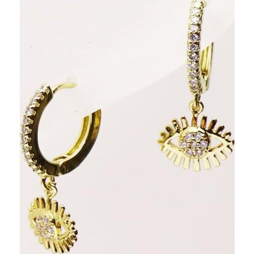 10 Pairs Fashion Zirconia eyes shape earrings Eyes earrings Women jewelry earrings women earrings Women jewelry gift 8259