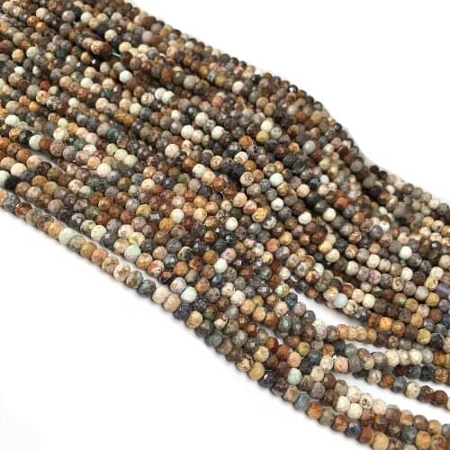 Natural Stone Faceted Scattered bead charm Turquoise small Beads for Jewelry Making DIY Necklace Bracelet Accessories size 3x4mm