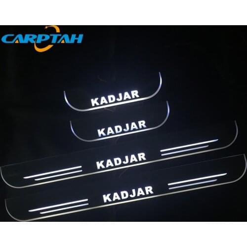 CARPTAH 4pcs Trim Pedal Car Exterior Parts LED Door Sill Scuff Plate Pathway Dynamic Streamer light For Renault Kadjar 2019 2020