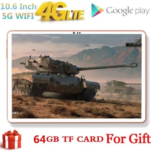 10.6 Inch phablet PC 10 Deco Core 64GB 128GB ROM 4G LTE Phone Call 13MP Camera office game 5g wifi 10.6 tablet Android 6GB RAM