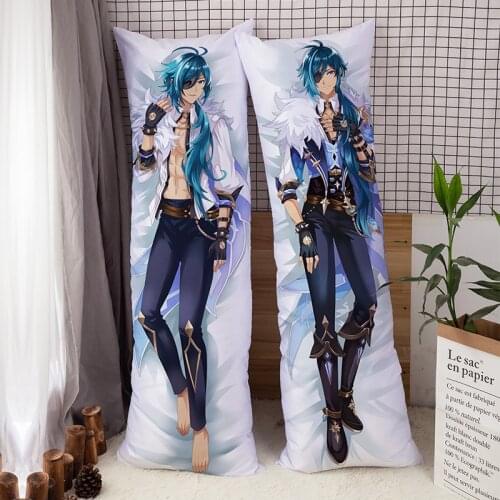 Game Genshin Impact Character Kaeya Pillow Case Dakimakura Hugging Fullbody Double-sided Pillowcases Decorative Cushion Cover