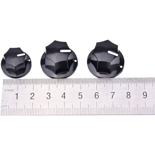 IRIN 3 Pcs Amp Volume Tone Control Knobs Plasti Black Vintage Style Jazz Bass Guitar Accessories Potentiometer Knobs