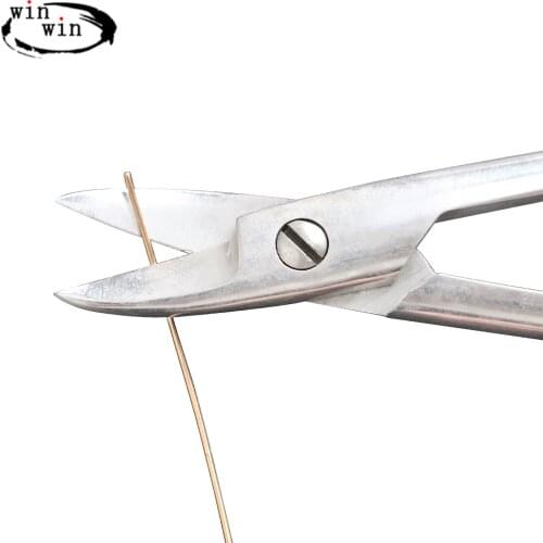 Bent Welding Scissors Jewelry Making Stainless Steel Soldering Cutters Clamping Repair Tools Needlework Scissors Handicraft