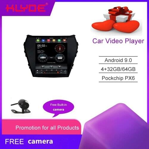 KD-97026 klyde Android 9.0 1 din car stereo touch screen player internet via bluetooth for IX45 2014-2017 with wifi gps