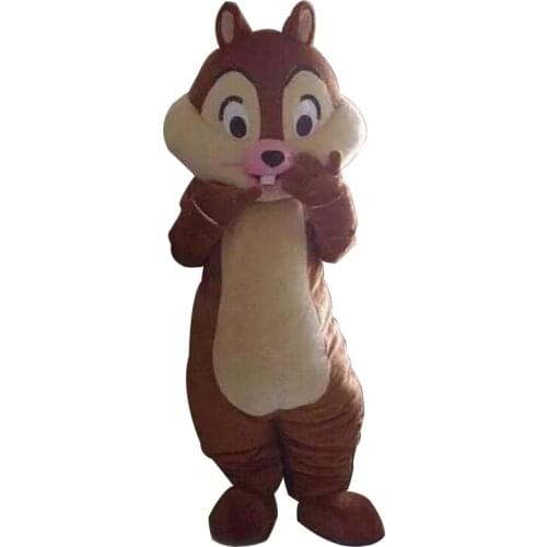 2019 Chip E Dale Chipmunk Adult Mascot Costume Fancy Outfit Cartoon Character Party Dress Free Shipping