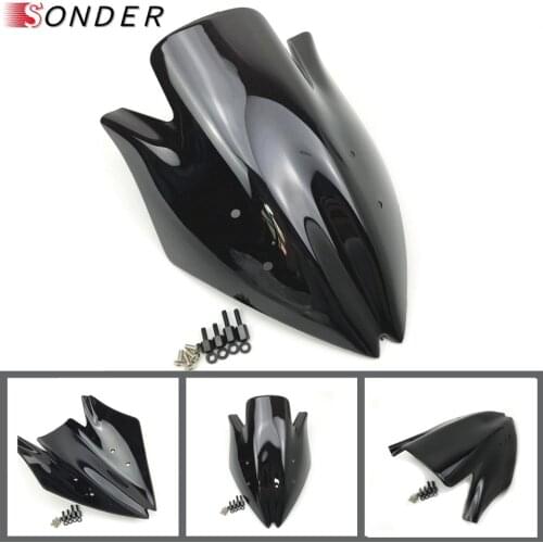Motorcycle Windshield For Kawasaki Z1000 2007 2008 2009 Z 1000 z 1000 black WindScreen Double Bubble NINJA z1000 07 08 09