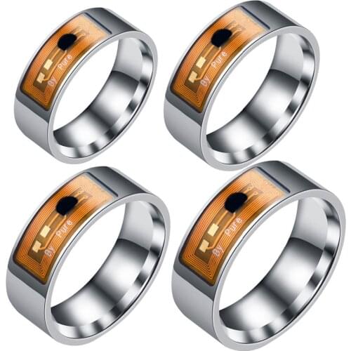 Gosear Multi-Functional Stainless Steel Intelligent Smart NFC Digital Finger Wear Ring for Samsung Huawei Xiaomi