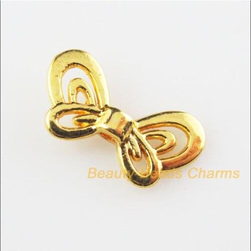 Fashion 35Pcs Gold Color Animal Butterflys Wings Spacer Beads Charms 9.5x17.5mm