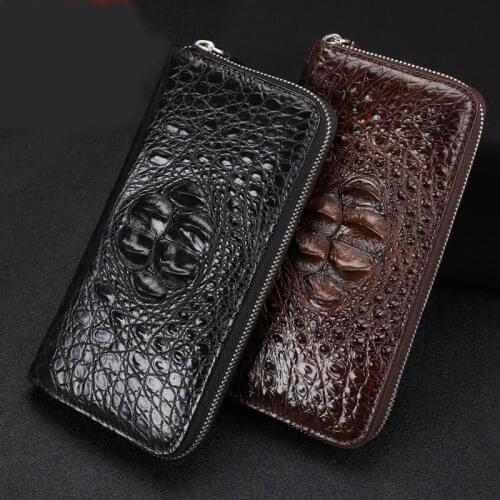 OUSSON 2021 Fashionable Long Wallet For Man Exquisite Genuine Leather Purse Male Purses Card Hold Money Bag
