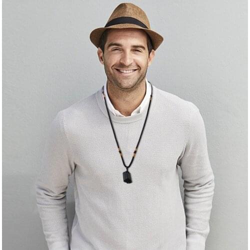 Natural Black Tourmaline Necklace Crystal Black Healing Raw Stone Pendant Original Energy Ore Specimen Gift Jewelry Accessories