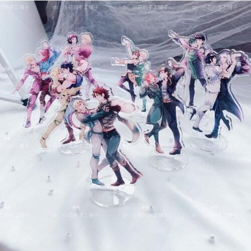 JOJOs Bizarre Adventure Golden Wind Giorno Bucciarati Kujo Jotaro Fugo Josuke DIO Duet Dance Cosplay Figure Acrylic Stand Model
