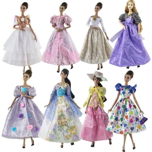 1/6 BJD Clothes Elegant Princess Dress Outfits For Barbie Doll Clothes Wedding Party Gown Vestidos 11.5" Dolls Accessories Toys