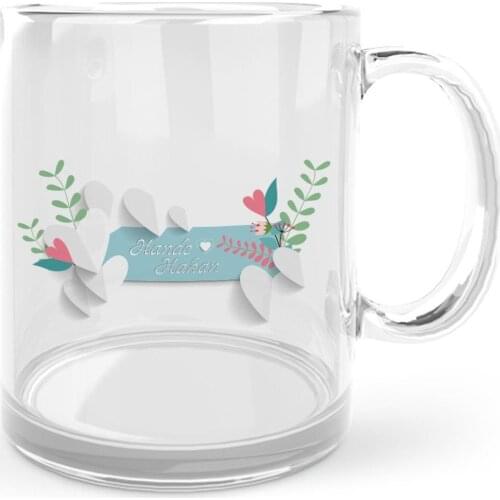 Personalized Valentine 'S Day Themed Glass Mug Cup-15
